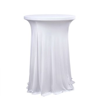 Bar Table Spandex Wavy Drape Cover in White OR Black